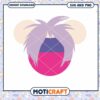 Cute SVG Character Design with Colorful Hair Download