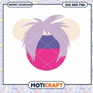 Cute SVG Character Design with Colorful Hair Download