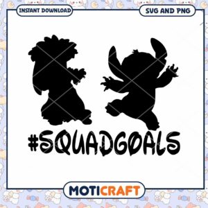 Cute Squad Goals SVG Design for Instant Download Art