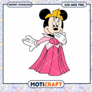 Cute Princess Character SVG and PNG Downloadable File