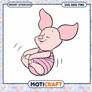Cute Piglet Character SVG for Kids Crafting Projects