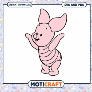 Cute Pig Character SVG for Fun Crafts and Designs
