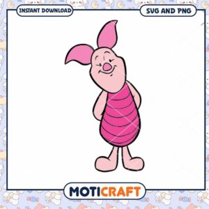 Cute Pig Character SVG Download for Crafts and Design