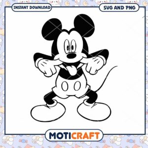 Cute Mouse Character SVG Design for Instant Download