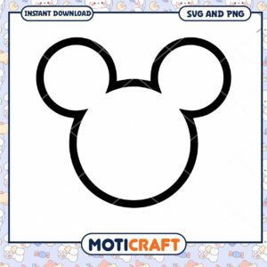 Cute Mouse Face SVG File for Instant Download Design