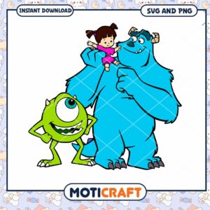 Cute Monster Friends SVG for Kids' Crafts and Decor