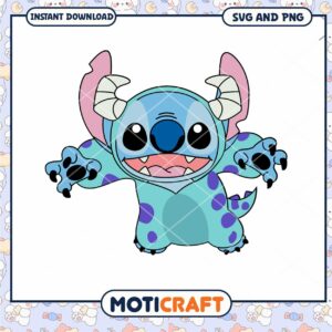 Cute Monster Character SVG File for Digital Use jpg