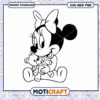Cute Minnie Mouse SVG with Teddy Bear for Kids Crafts 1 Cute Minnie Mouse SVG with Teddy Bear for Kids Crafts