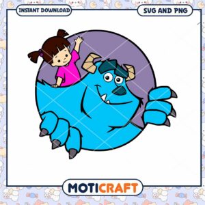 Cute Monster and Girl SVG Clipart for Kids Art Projects