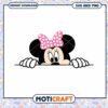 Cute Minnie Mouse SVG Peeking Clipart for Crafts 2 Cute Minnie Mouse SVG Peeking Clipart for Crafts