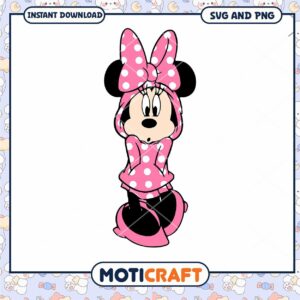 Cute Minnie Mouse SVG File for Instant Download Design