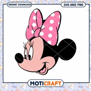 Cute Minnie Mouse SVG Design for Kids Crafts Download