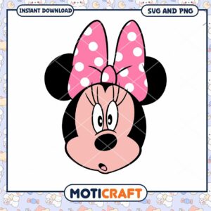 Cute Minnie Mouse SVG Design for Crafts and Projects