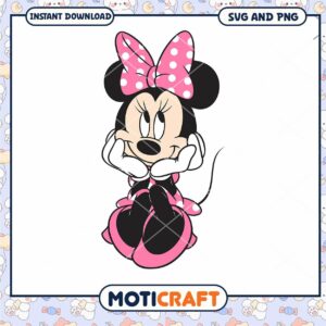 Cute Minnie Mouse SVG Clipart for Instant Download Files