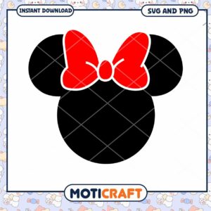 Cute Minnie Mouse Bow SVG for Creative Projects Download