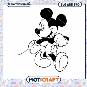 Cute Mickey Mouse SVG Design for Instant Download Art