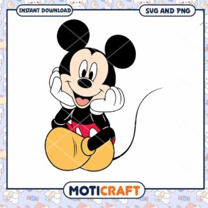 Cute Mickey Mouse SVG File for Instant Download Art