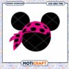 Cute Mickey Mouse Head with Pink Bandana SVG Download 2 Cute Mickey Mouse Head with Pink Bandana SVG Download