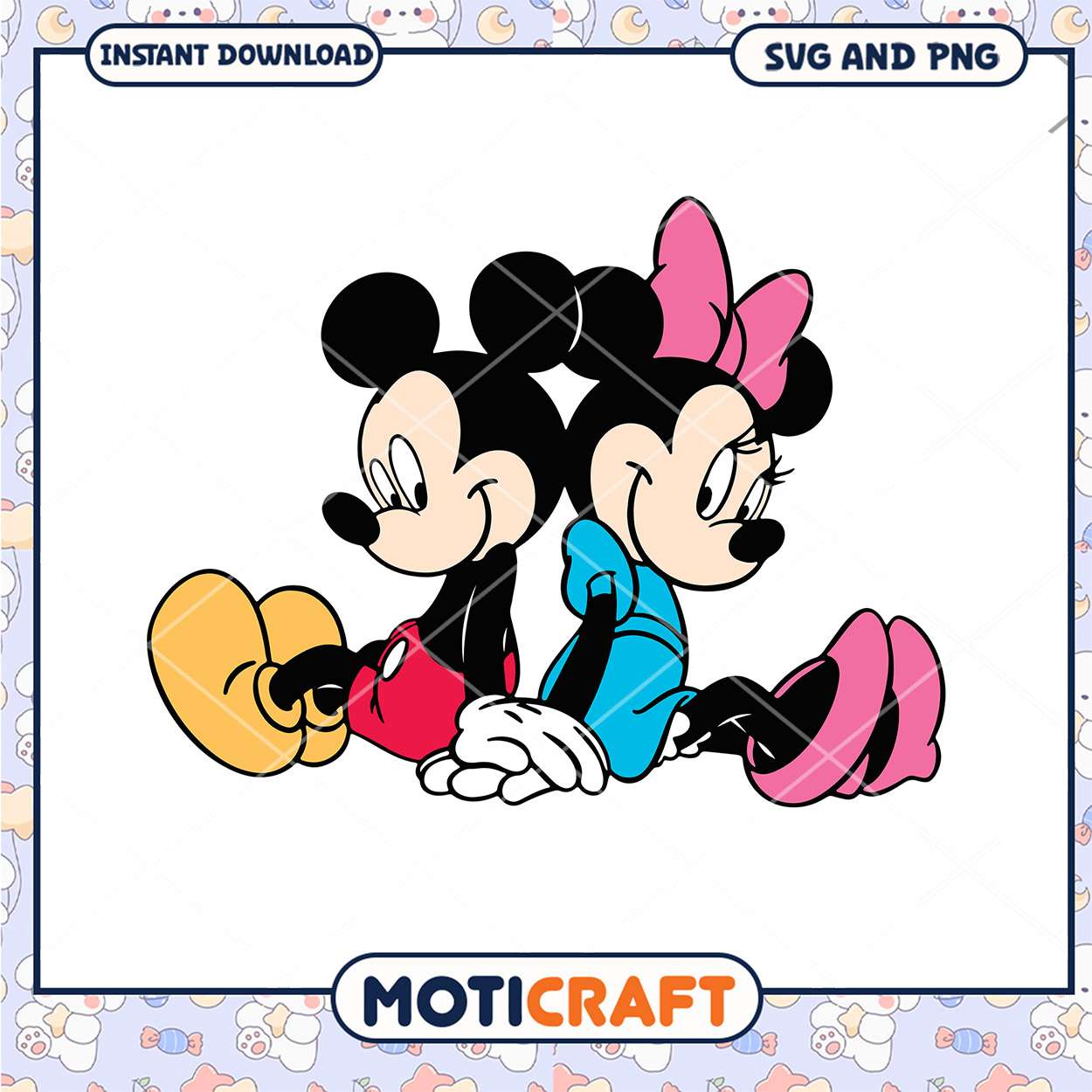 Cute Mickey and Minnie Mouse SVG Design for Downloads Cute Mickey and Minnie Mouse SVG Design for Downloads