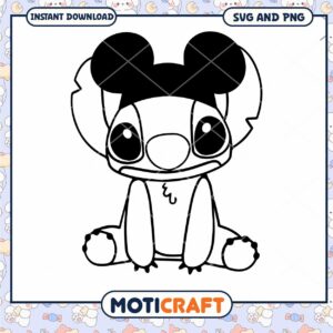 Cute Koala SVG with Mickey Mouse Ears for Crafts