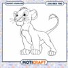 Cute Lion Cub Coloring Page SVG for Kids Fun Crafting 1 Cute Lion Cub Coloring Page SVG for Kids Fun Crafting