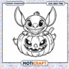Cute Halloween Coloring Page with Pumpkin and Character SVG 2 Cute Halloween Coloring Page with Pumpkin and Character SVG