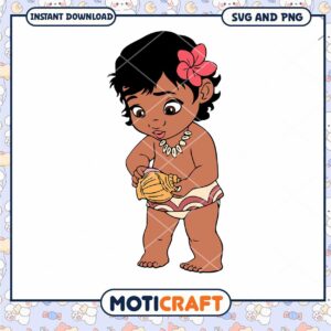 Cute Girl Shell SVG Cut File for Crafting Projects