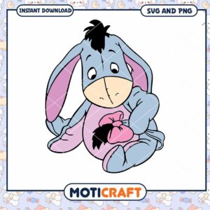 Cute Eeyore Character SVG Download for Kids Crafts
