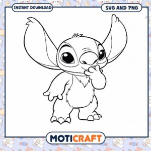 Cute Character SVG Coloring Page for Kids Download
