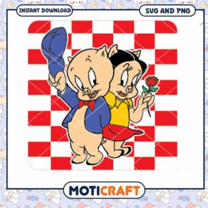 Cute Cartoon Pig Pair SVG Download for Fun Projects