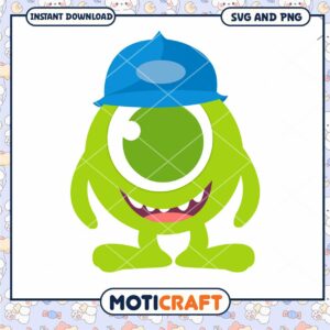 Cute Cartoon Monster Character SVG Instant Download File