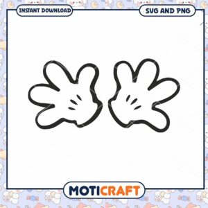 Cute Cartoon Hand SVG Design for Craft Projects Download