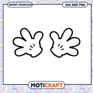 Cute Cartoon Hands Clipart SVG for Creative Projects