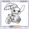Cute Cartoon Character on Scooter with Umbrella SVG Download 1 Cute Cartoon Character on Scooter with Umbrella SVG Download