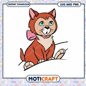 Cute Cartoon Cat SVG Clipart for Craft Projects Download