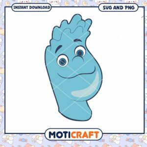 Cute Cartoon Character Blue Foot SVG for Instant Download