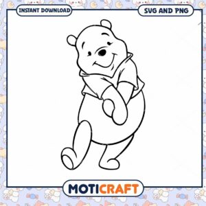Cute Cartoon Bear SVG Download for Kids Coloring Fun