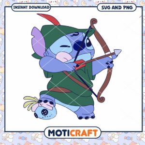 Cute Cartoon Archer Downloadable SVG and PNG File