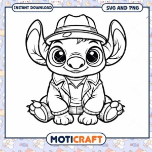 Cute Cartoon Animal SVG Download for Coloring Fun