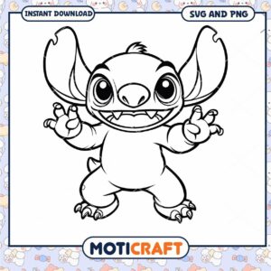 Cute Cartoon Alien Character SVG for Crafting Projects