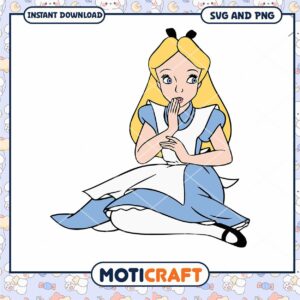 Cute Cartoon Alice SVG Downloadable Art File Design