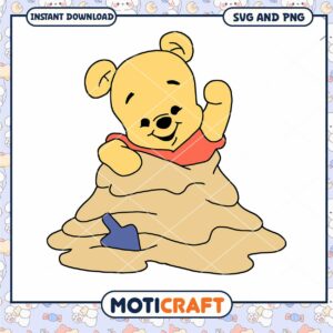 Cute Bear Digital Art SVG for Kids Crafts Download