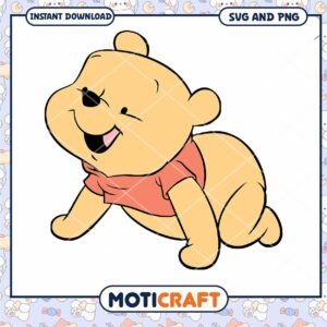 Cute Bear Character SVG and PNG Instant Download Art