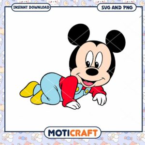 Cute Baby Mouse Character SVG for Instant Download Fun