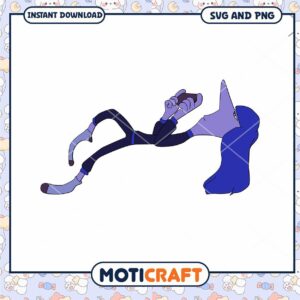 Creative Blue Character SVG Design for Instant Download