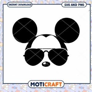 Cool Sunglasses Mickey Mouse SVG Graphic Download File