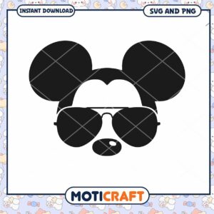 Cool Cartoon Mouse in Sunglasses SVG and PNG Download