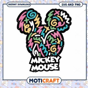 Colorful Mickey Mouse SVG Design for Creative Projects Online