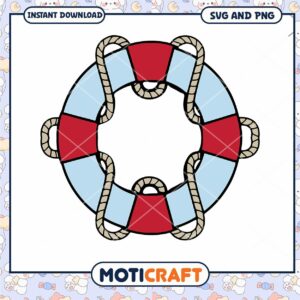 Colorful Life Preserver SVG Download for Crafts