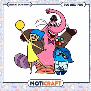 Colorful Emotion Characters SVG and PNG Instant Download